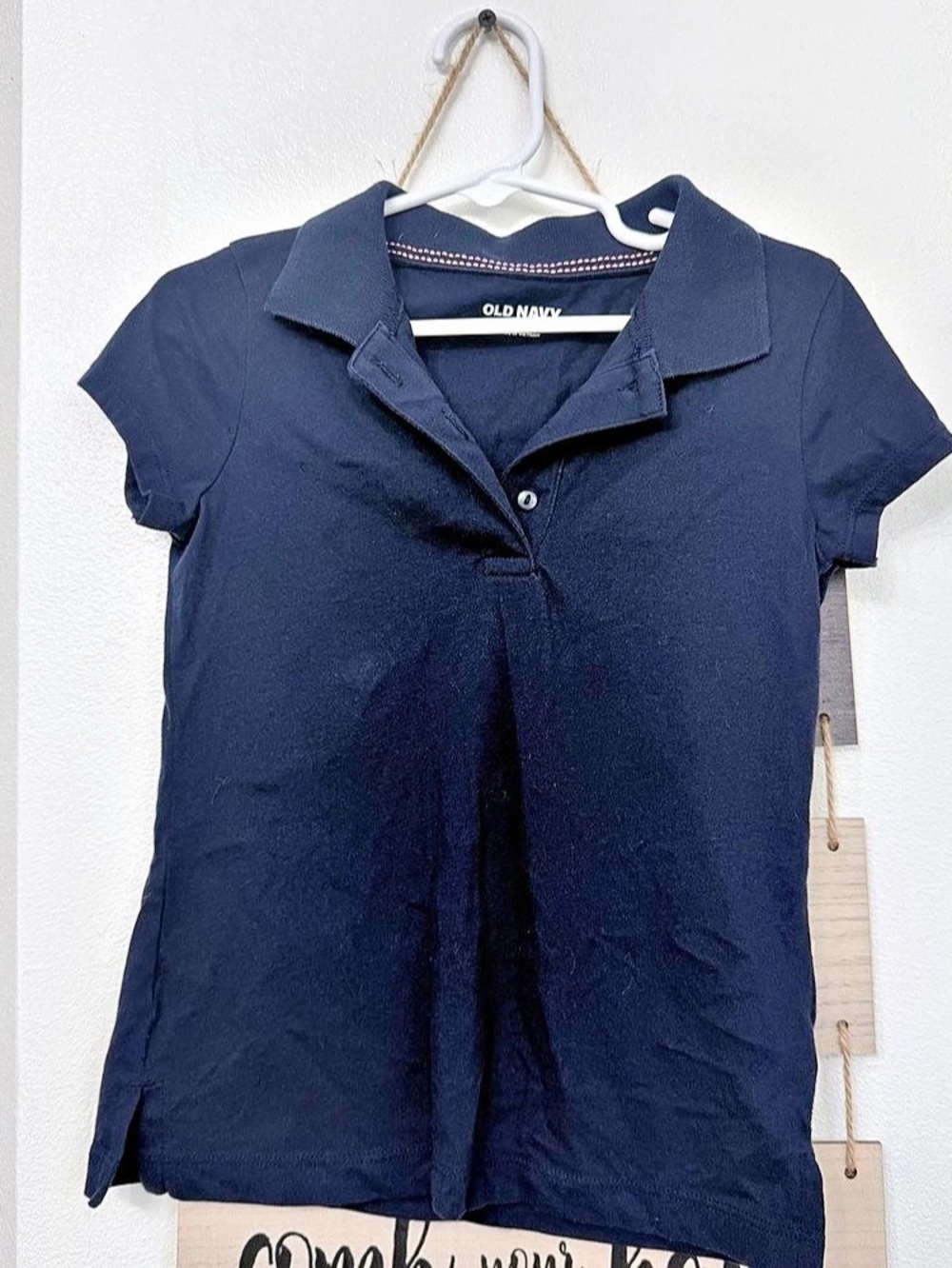 Old Navy Girls Short Sleeve Polo Shirt Blue XS (5)